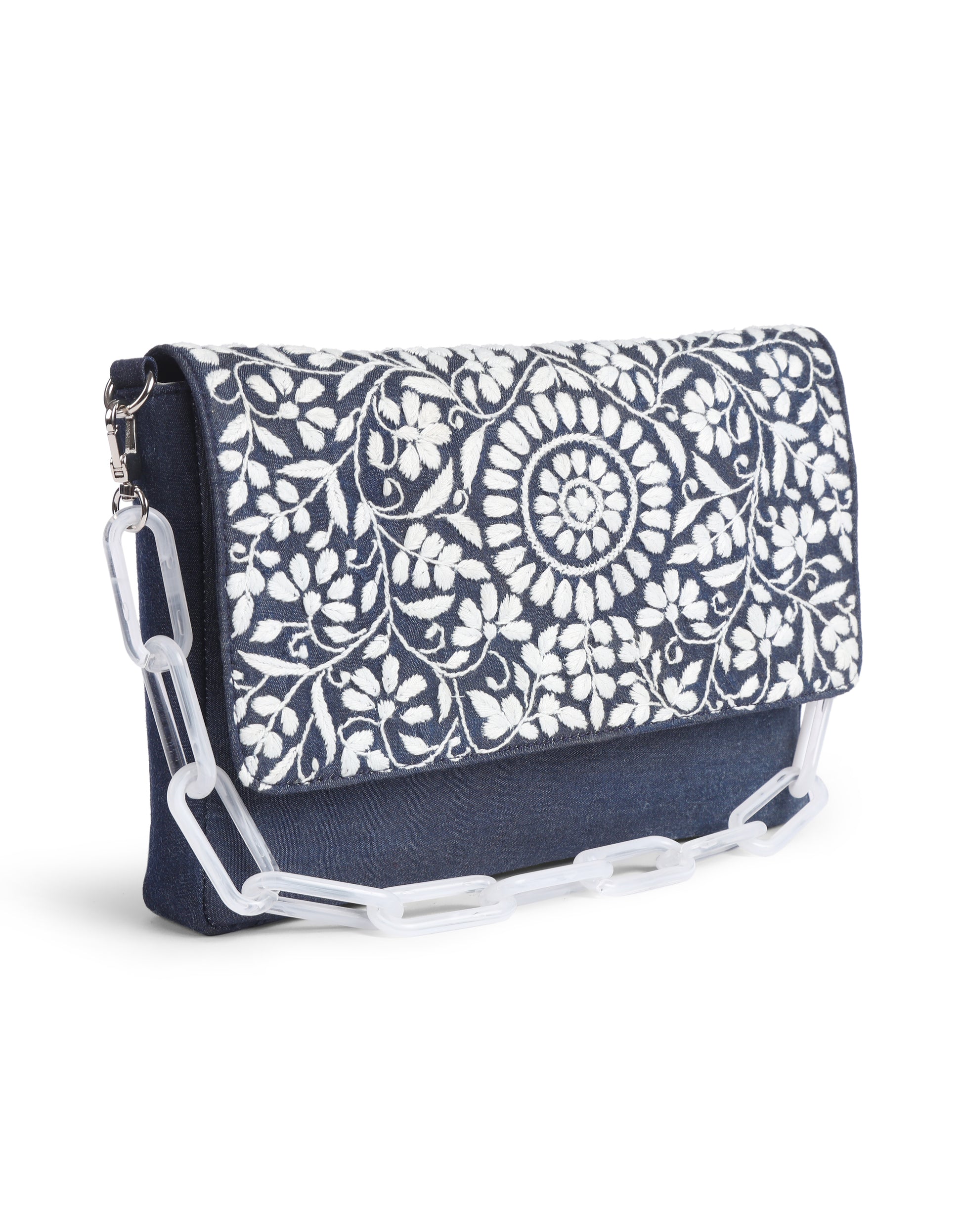 Chikankari Flap Shoulder bag