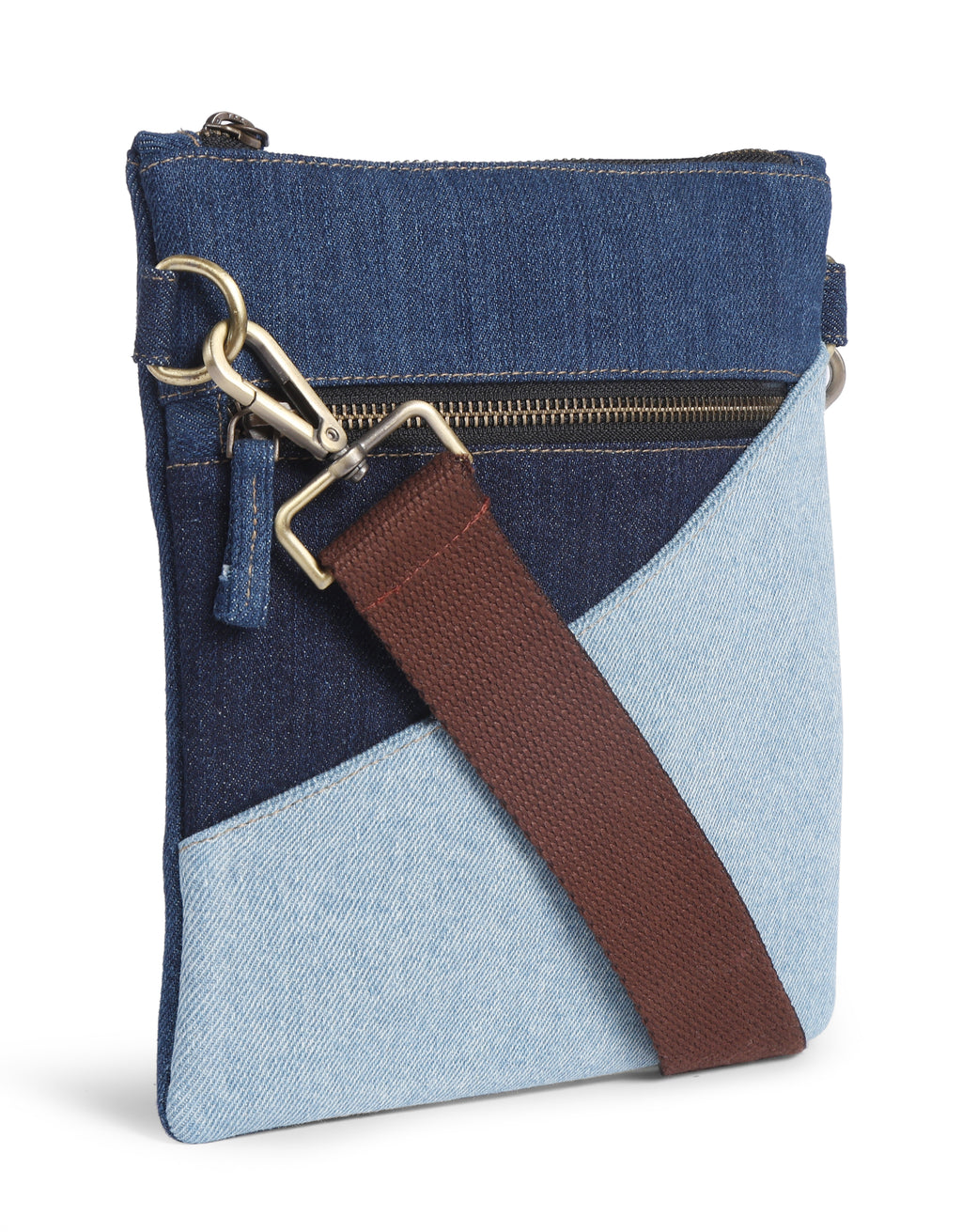 Tricolor Denim Sling Bag