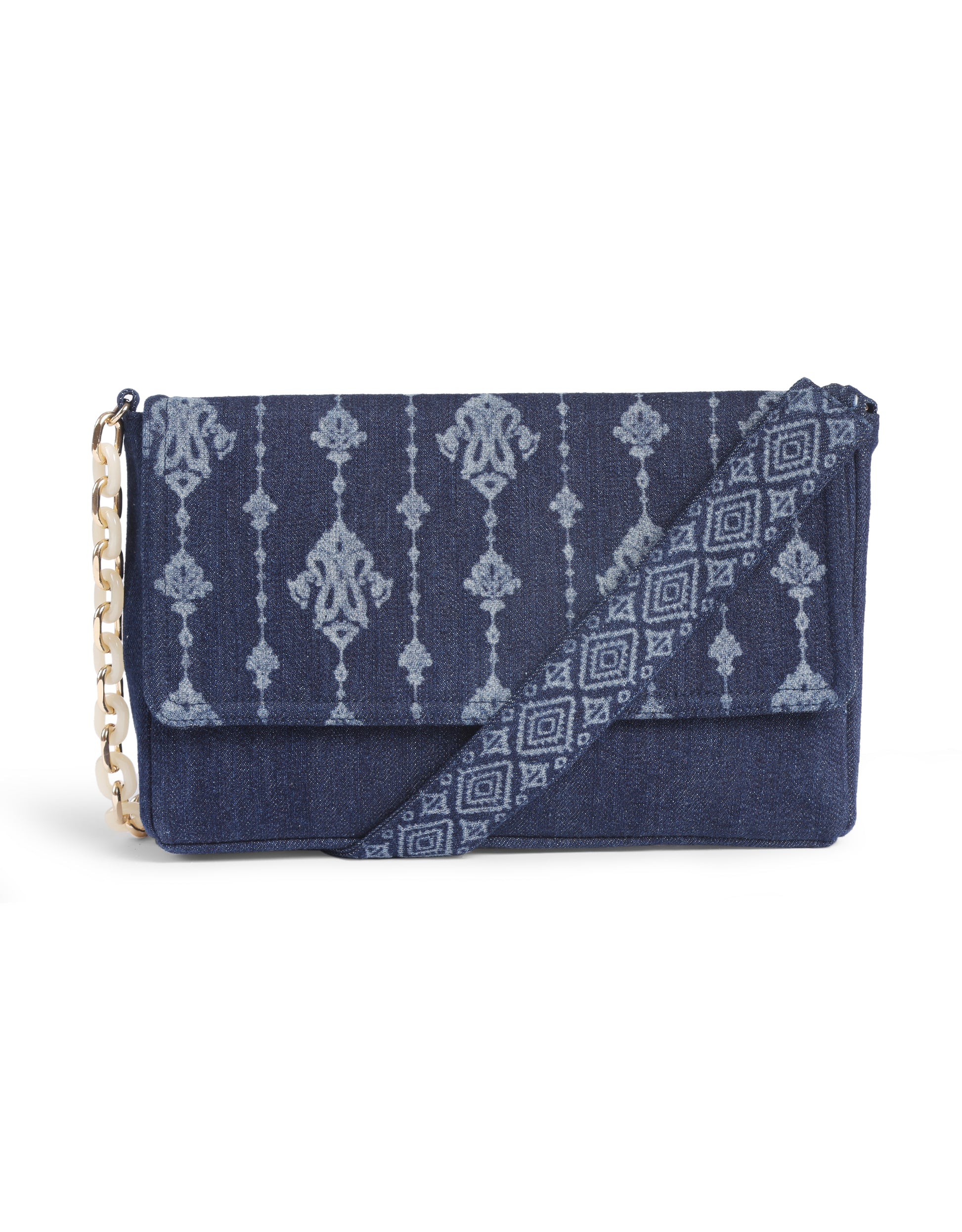 Boho Print Shoulder Flap Bag