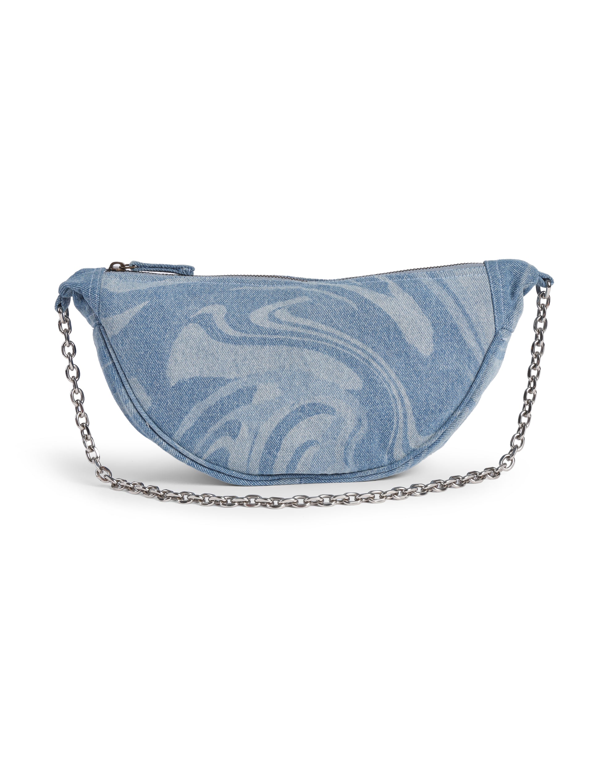 Marble Print Half Moon Bag