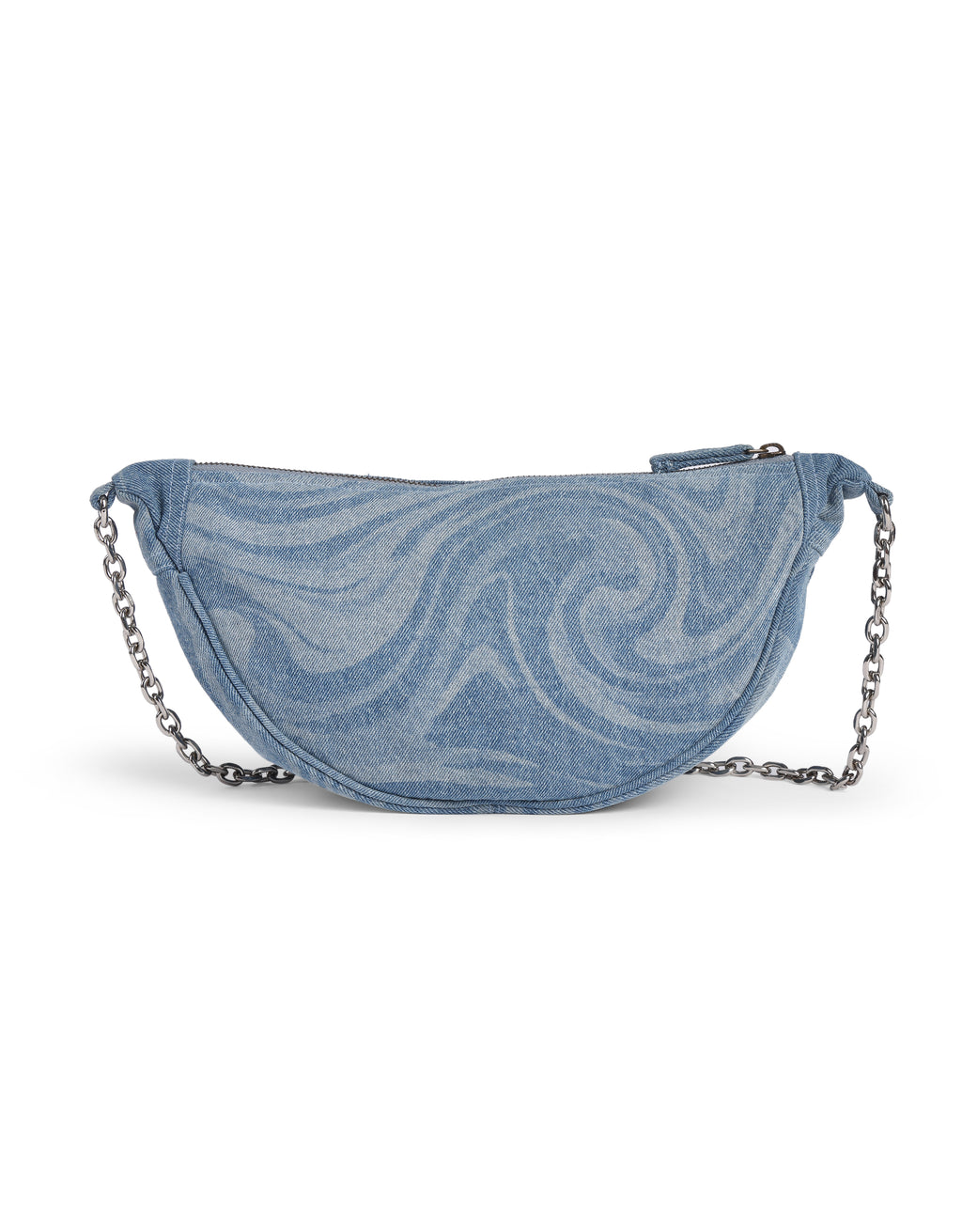 Marble Print Half Moon Bag