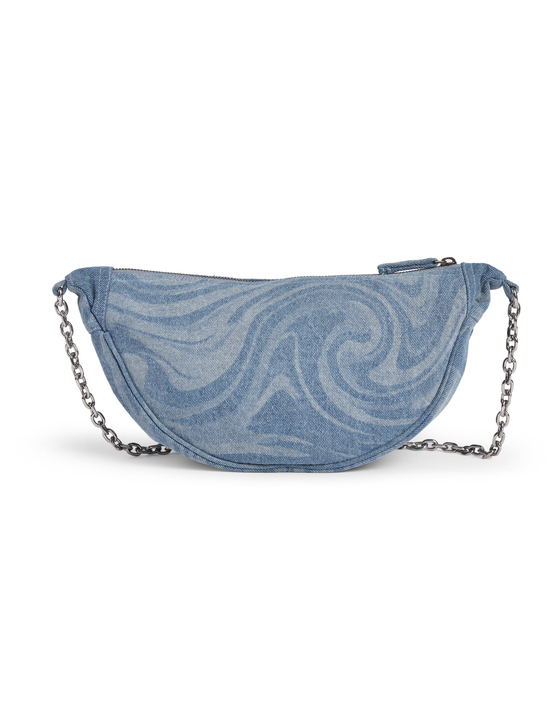 Marble Print Half Moon Bag
