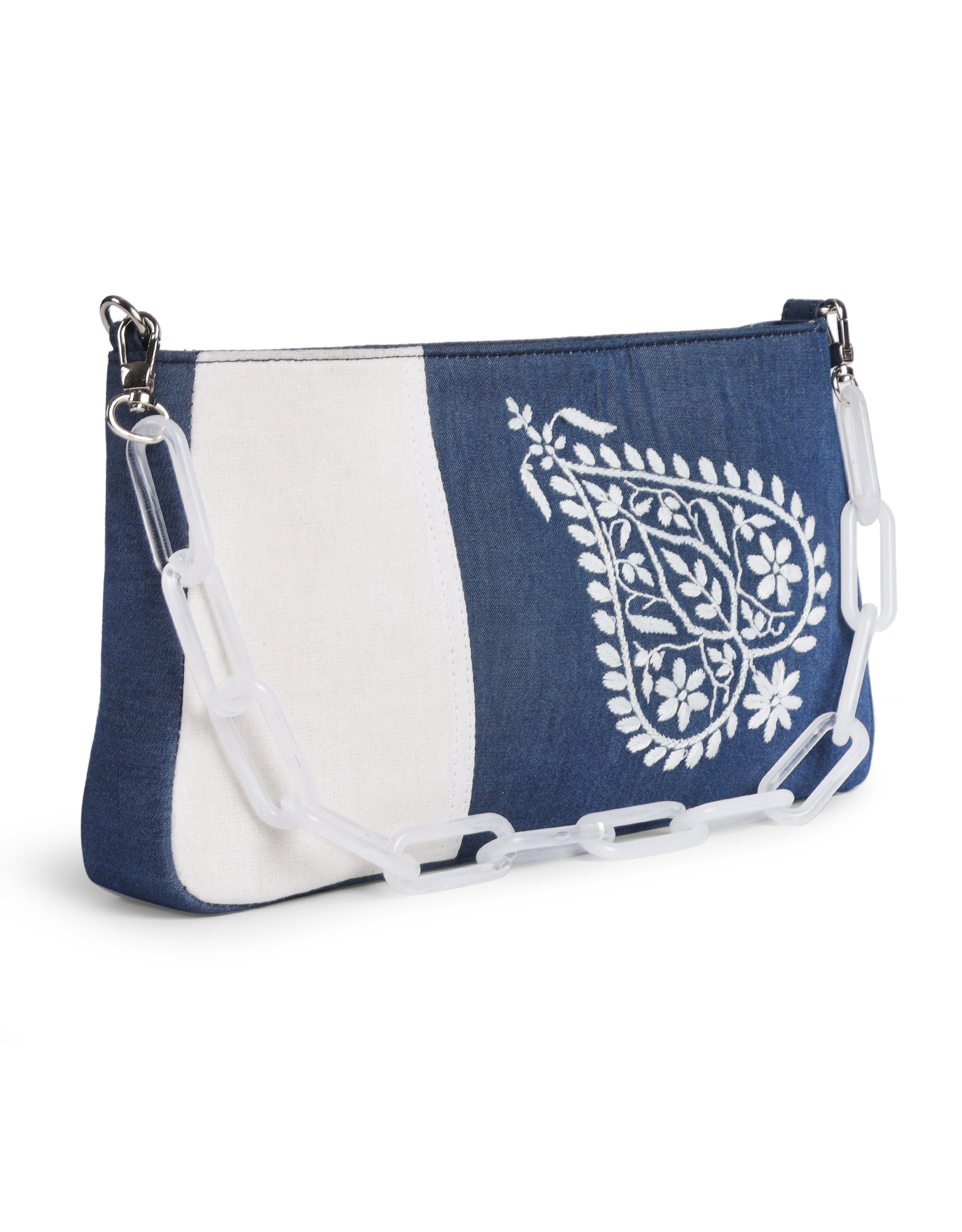 Chikankari Motif Small Shoulder Bag