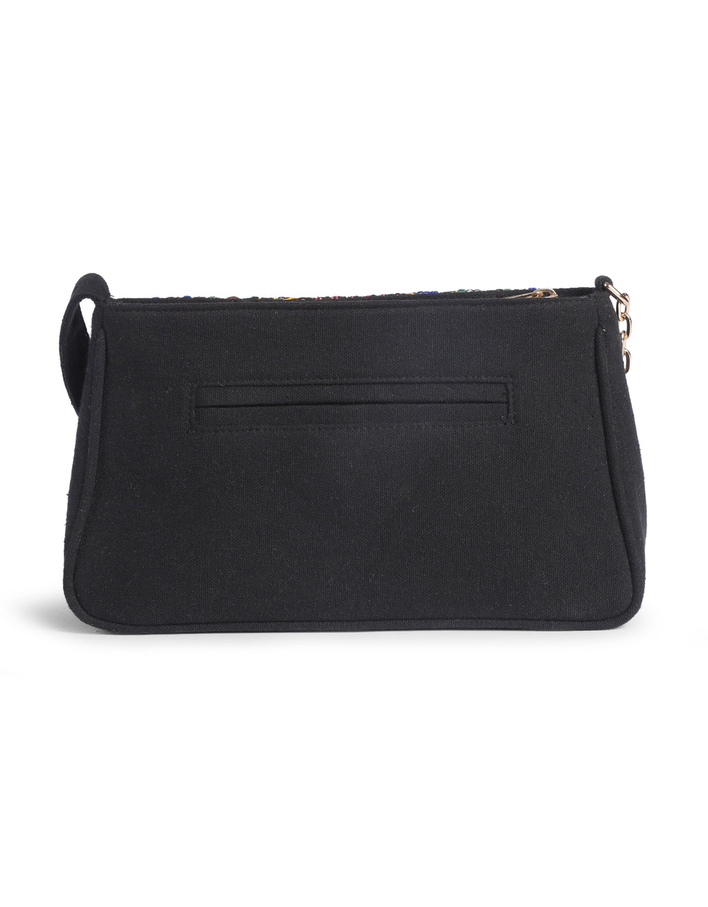 Vintage Embroidery Black Shoulder Bag