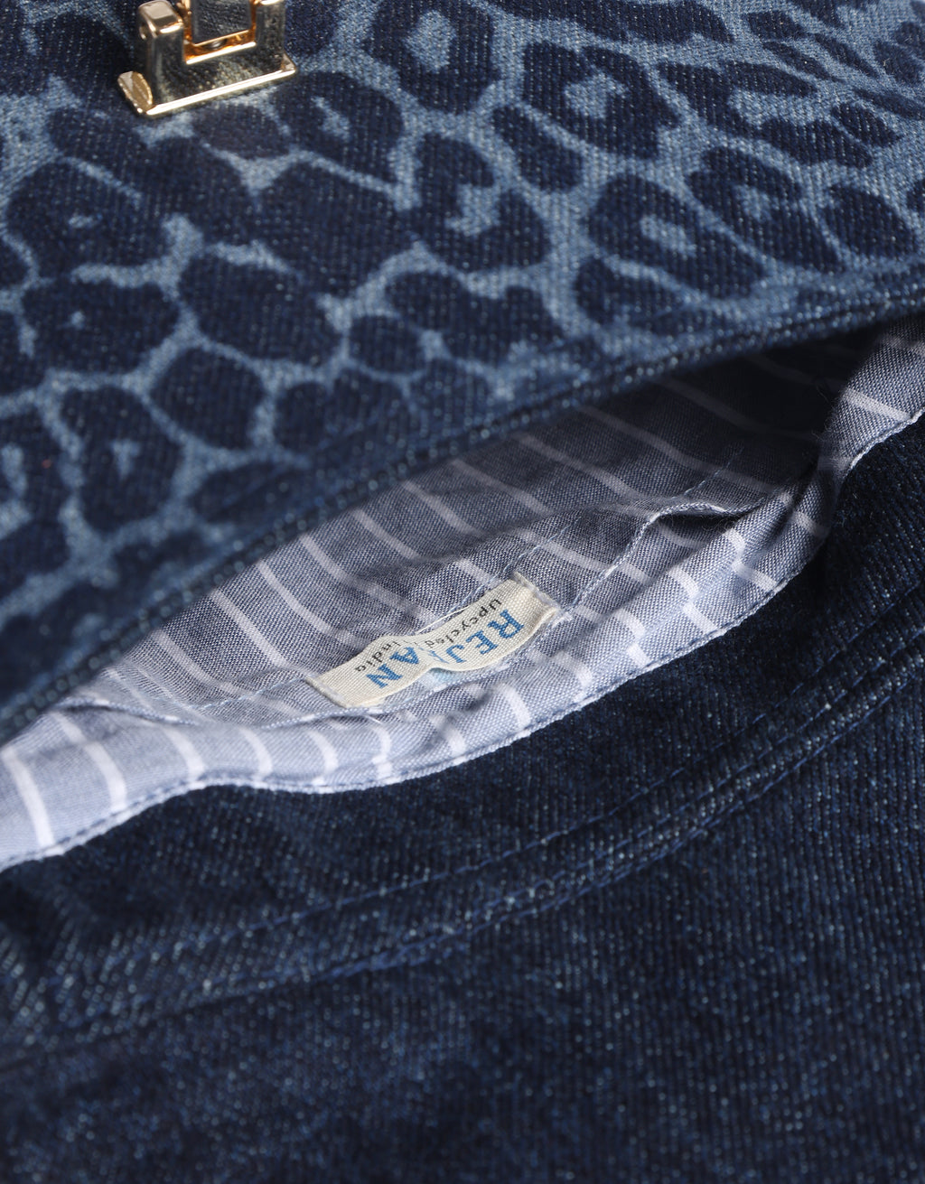 Leopard Print Denim Sling