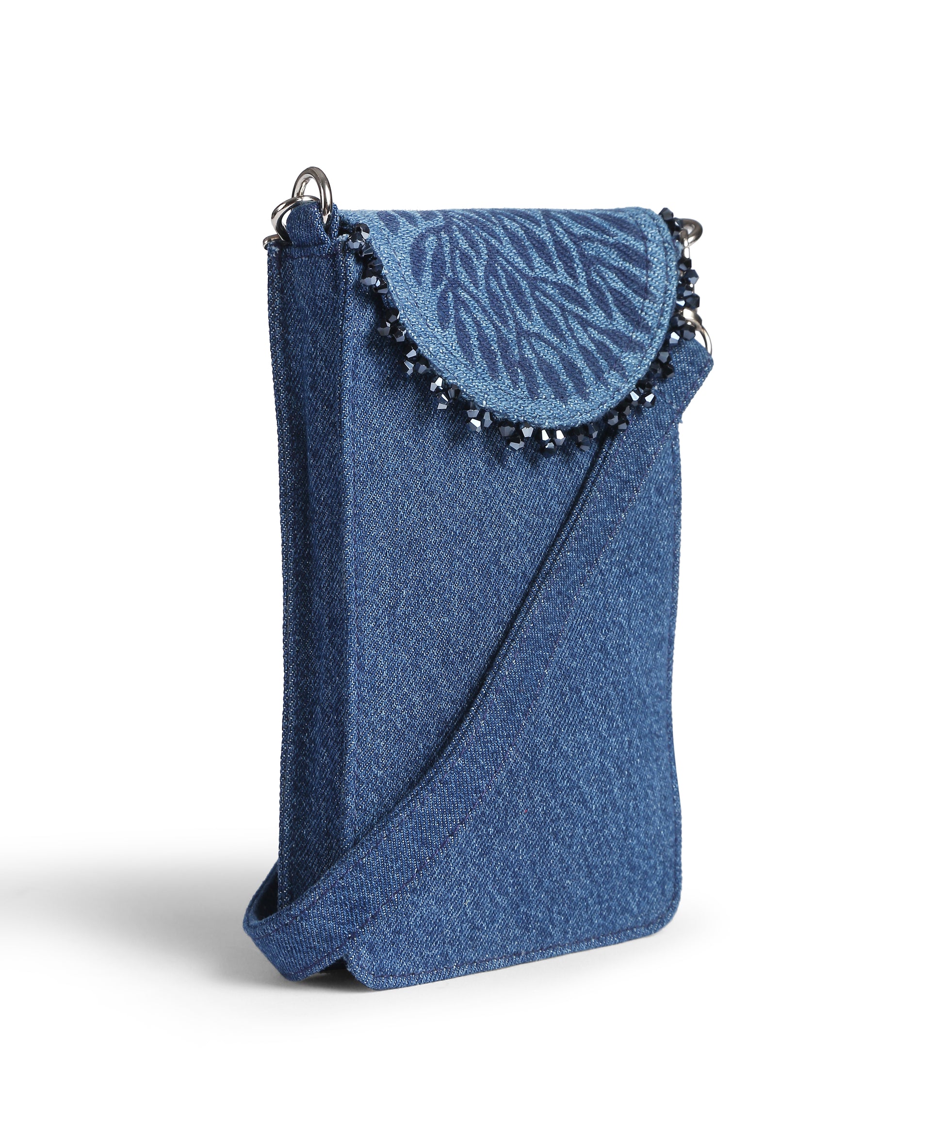 Block Print Beaded Mobile Sling