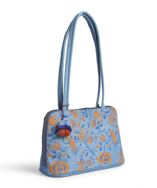 Block Print Chidiya Shoulder Bag