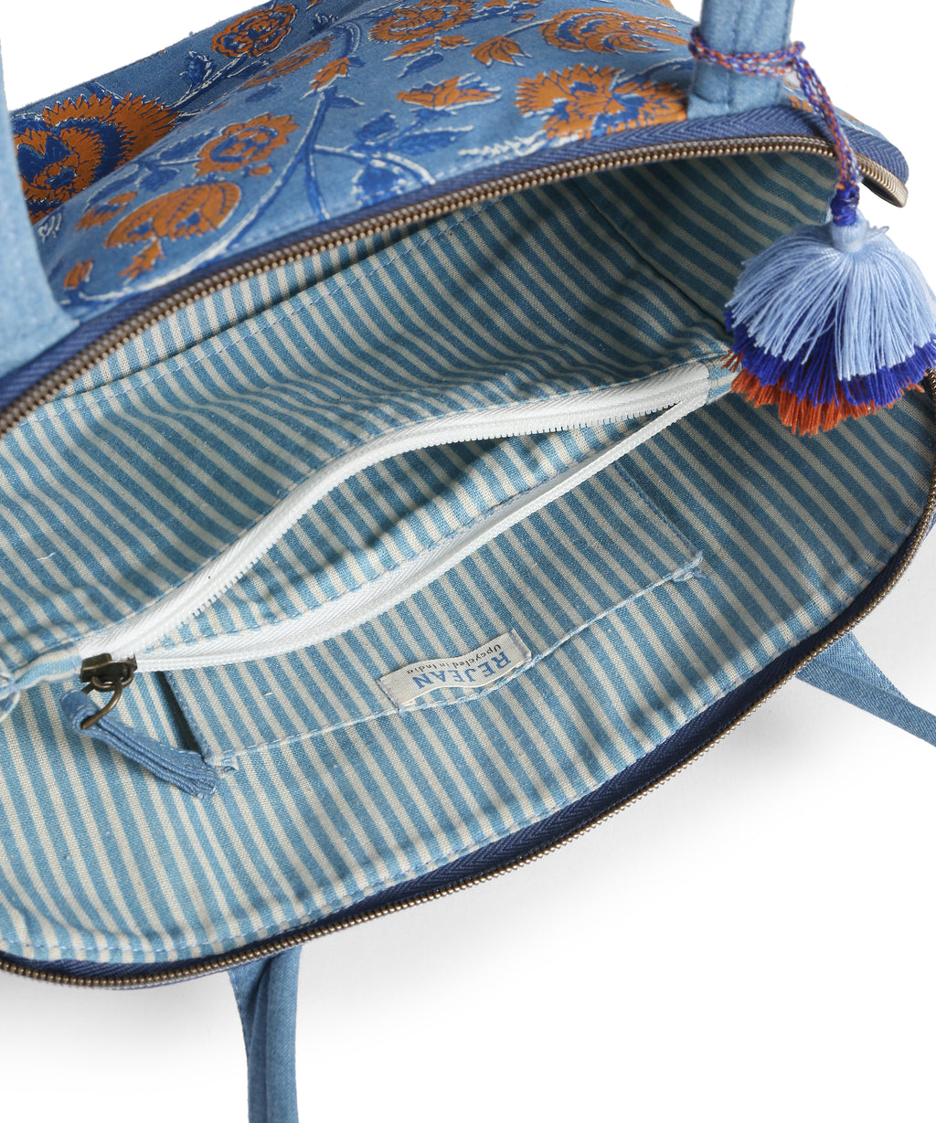 Block Print Chidiya Shoulder Bag