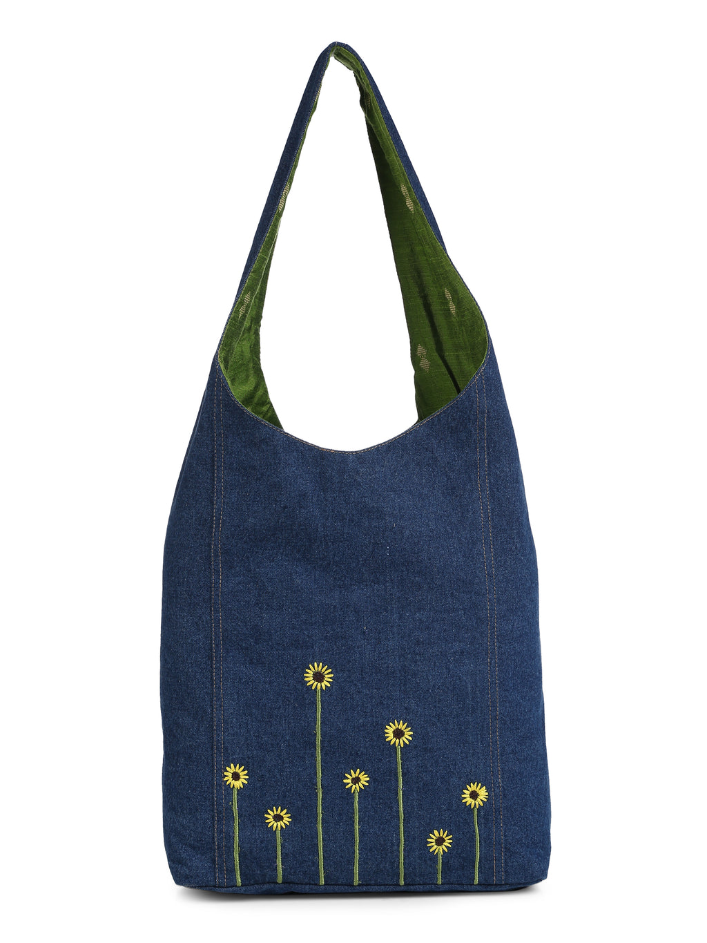 Sunflower Embroidered Tote