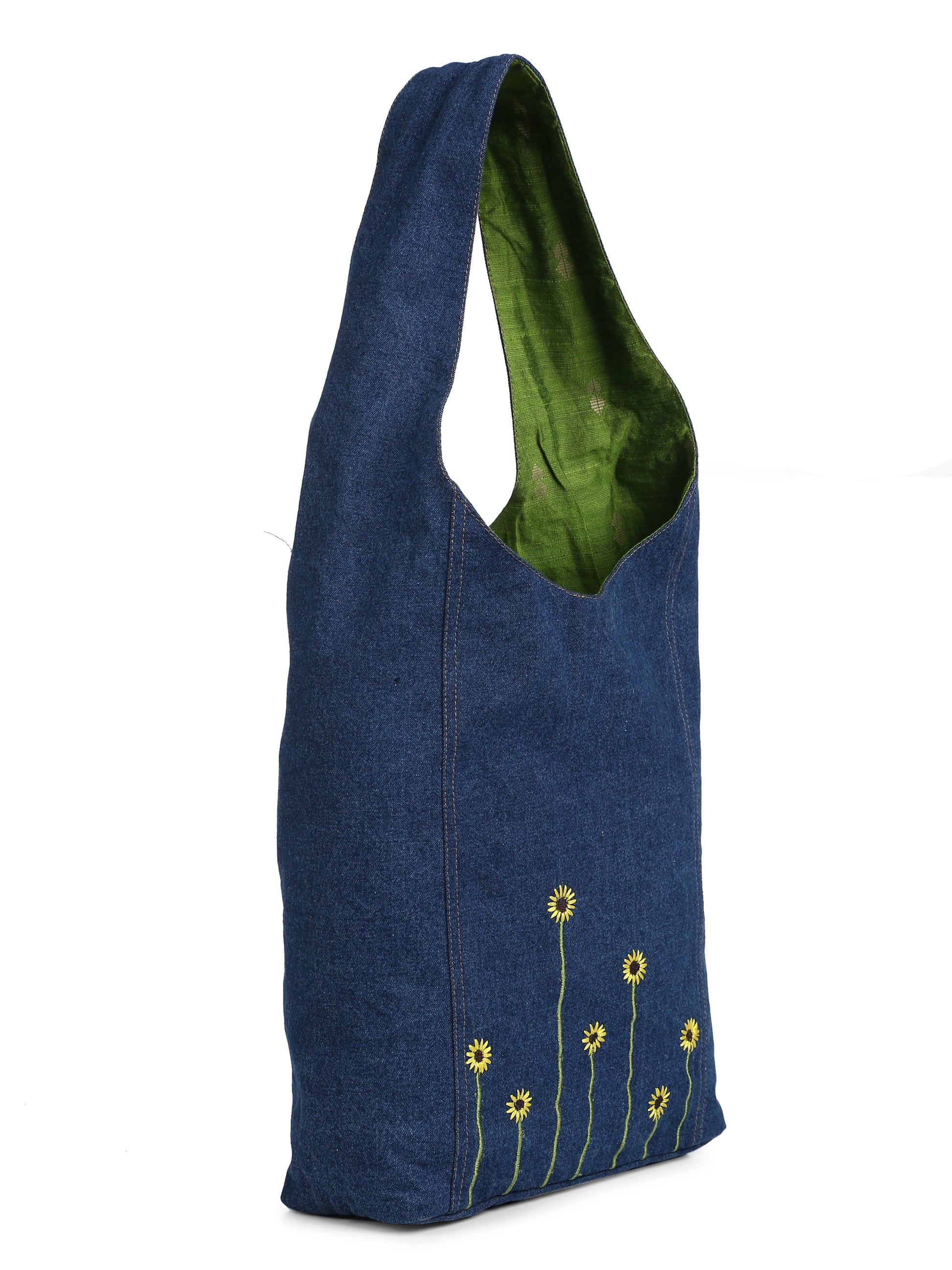 Sunflower Embroidered Tote