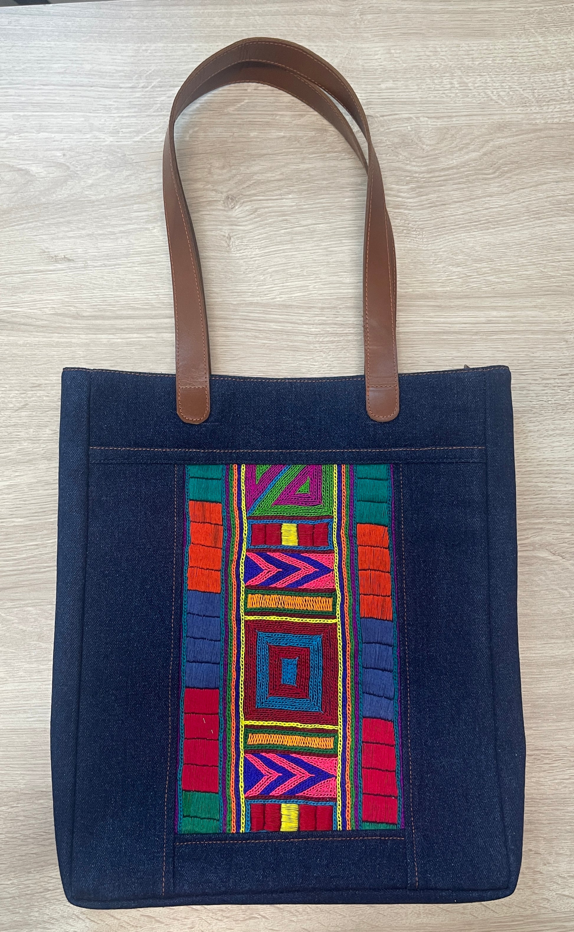 Multicolour Thread Embroidered Tote