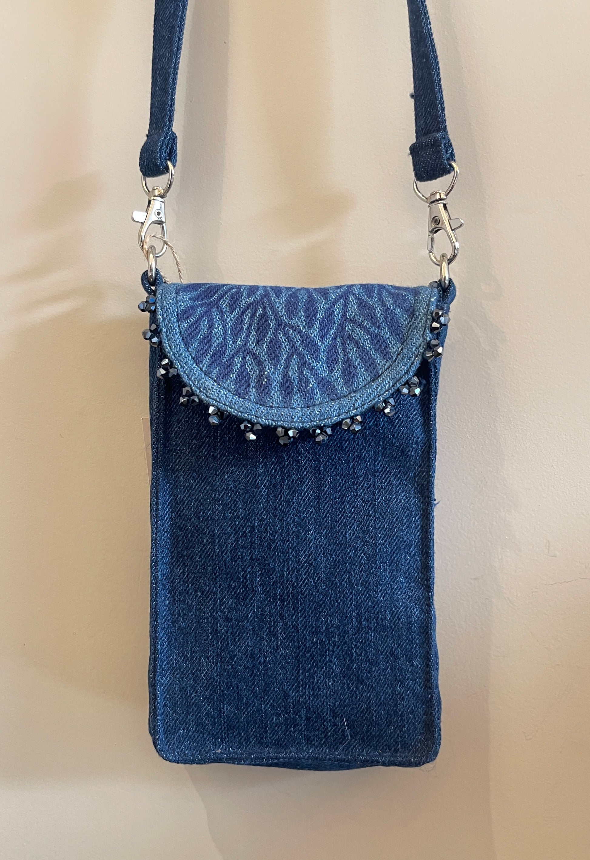 Block Print Beaded Mobile Sling