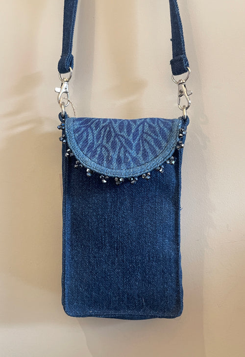 Block Print Beaded Mobile Sling