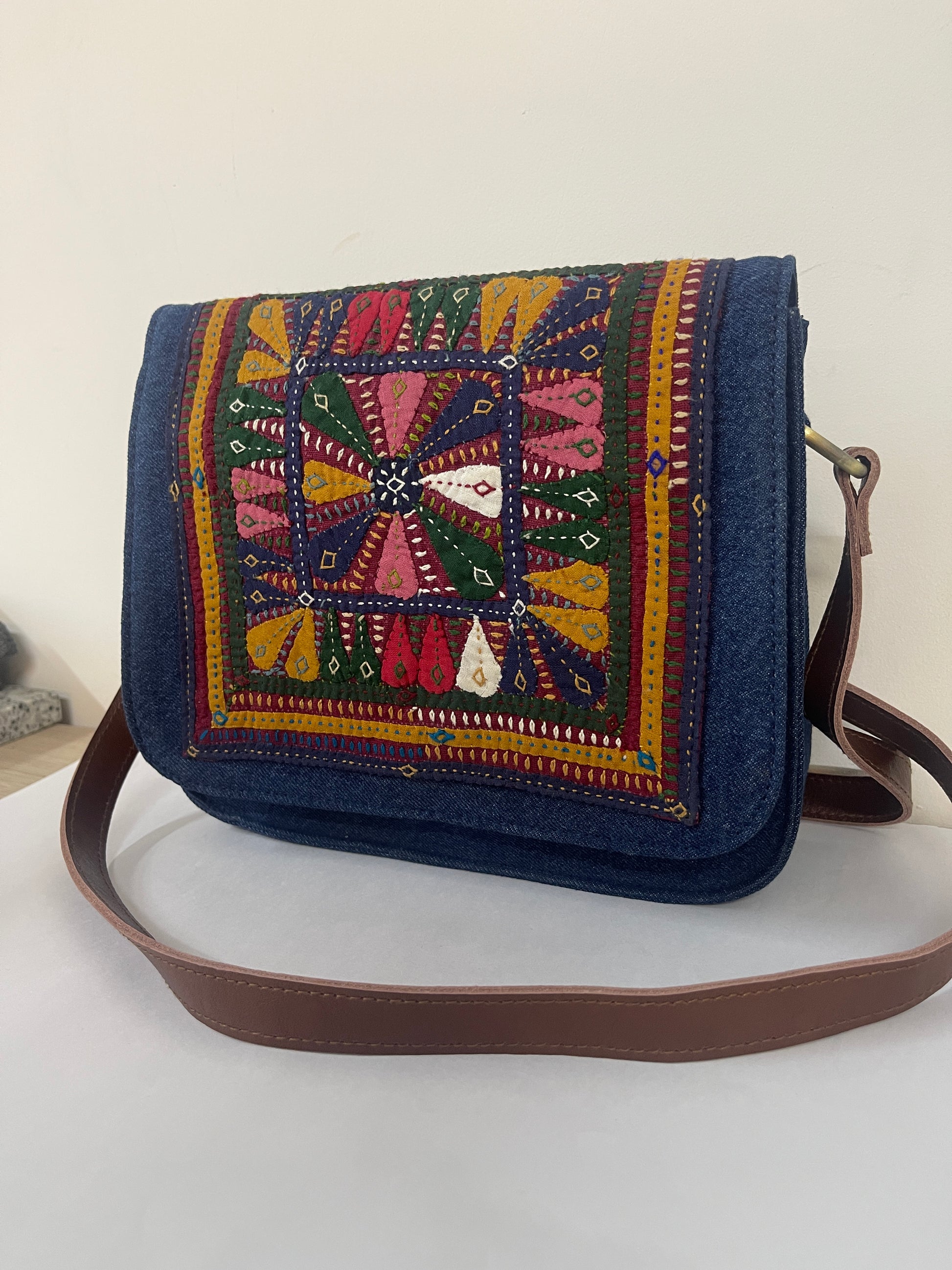 Square Applique Patch Sling