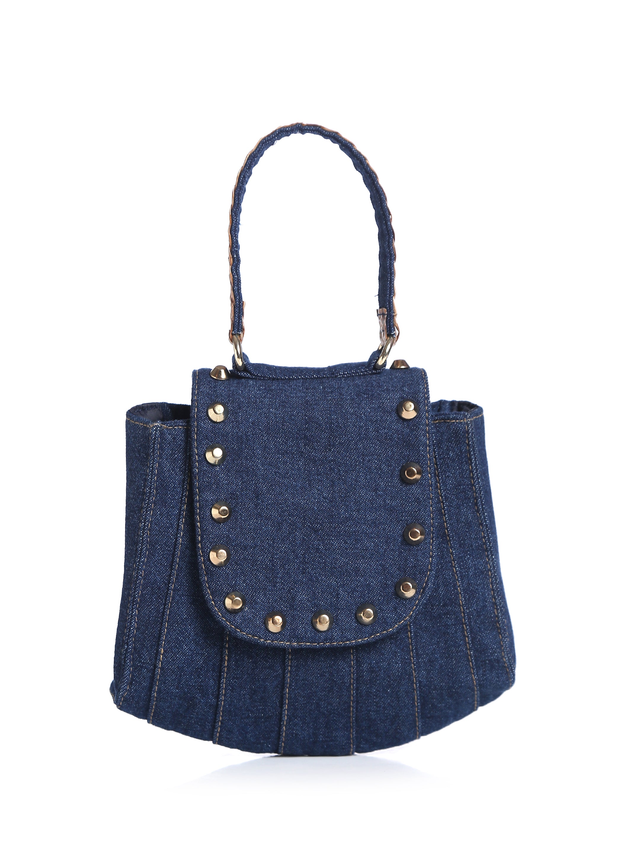 Denim Trapeze Wristlet