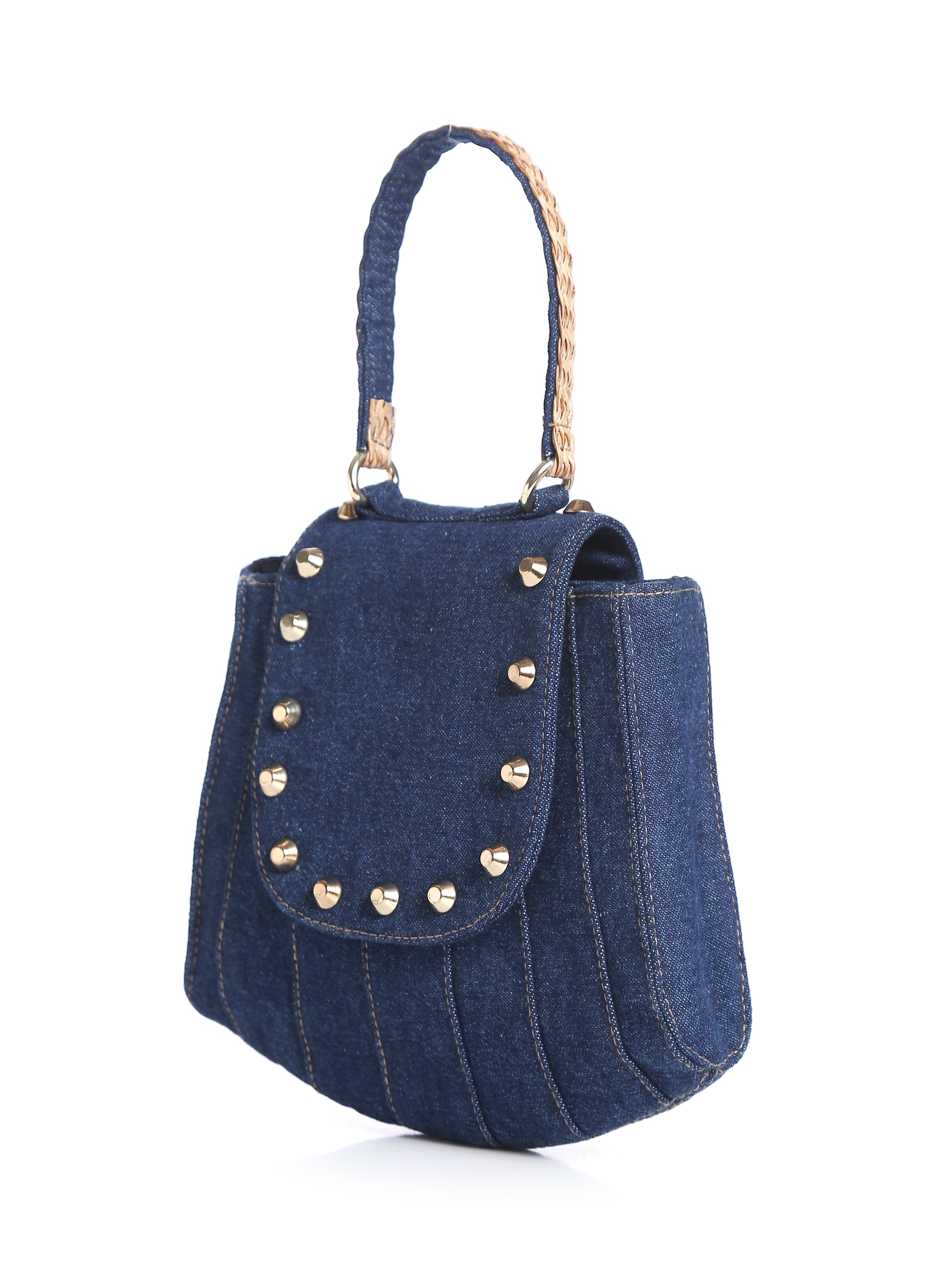 Denim Trapeze Wristlet