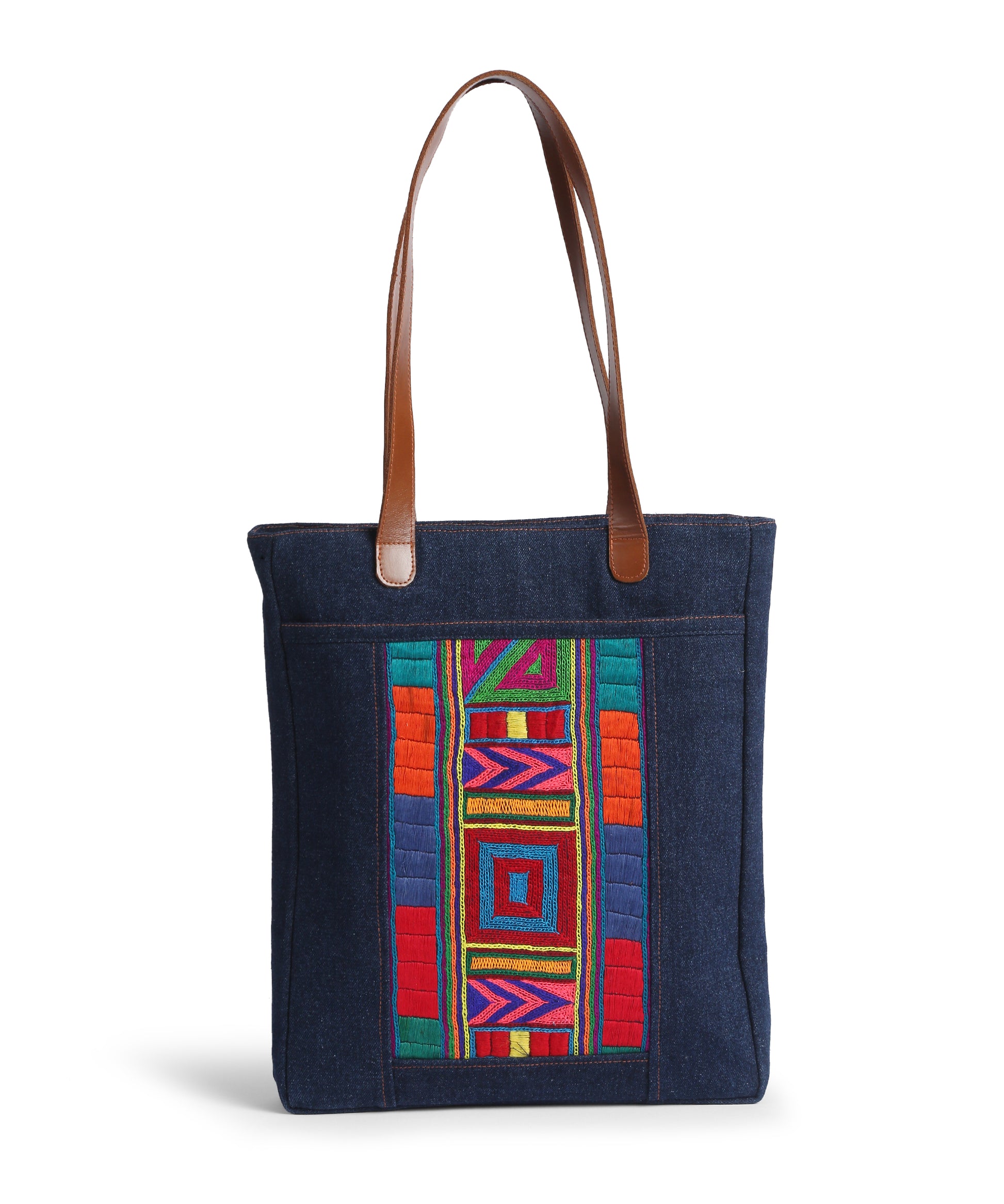 Multicolour Thread Embroidered Tote