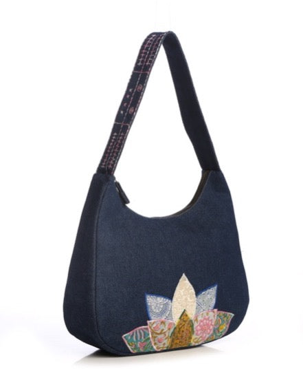 Multicolour Applique Shoulder Bag