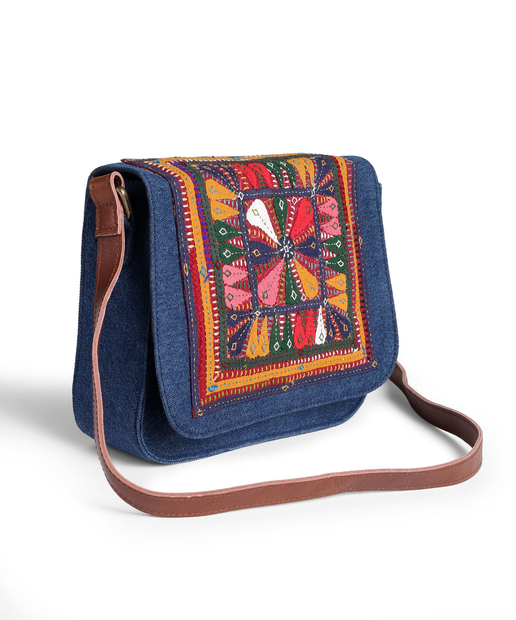 Square Applique Patch Sling