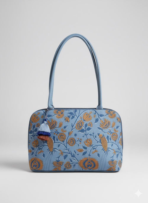 Block Print Chidiya Shoulder Bag